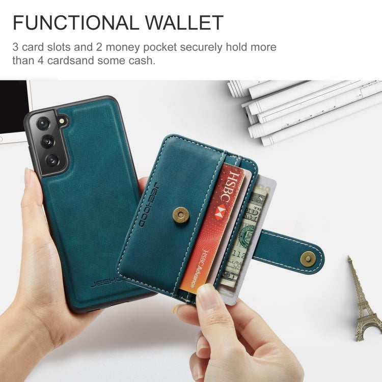 JEEHOOD RFID Blocking Anti-Theft Magnetic PU + TPU Phone Case, For Samsung Galaxy S22 5G, For Samsung Galaxy S22+ 5G