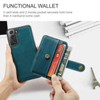JEEHOOD RFID Blocking Anti-Theft Magnetic PU + TPU Phone Case, For Samsung Galaxy S22 5G, For Samsung Galaxy S22+ 5G