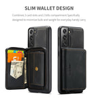 JEEHOOD Magnetic Zipper Horizontal Flip Phone Leather Case, For Samsung Galaxy S22 5G, For Samsung Galaxy S22+ 5G