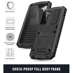 Metal + Silicone Holder Phone Case – Durable Build, Easy to Use, For Samsung Galaxy S22 5G, For Samsung Galaxy S22+ 5G, For Samsung Galaxy S22 Ultra 5G