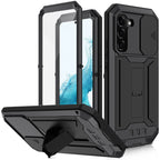 R-JUST Sliding Camera Metal + Silicone Holder Phone Case, For Samsung Galaxy S22 5G, For Samsung Galaxy S22+ 5G, For Samsung Galaxy S22 Ultra 5G For Samsung Galaxy S22 5G Black