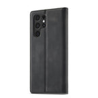 LC.IMEEKE Soft PU + TPU Magnetic Skin-friendly Feeling Leather Phone Case – Magnetic, Card Slot, Leather, For Samsung Galaxy S22 Ultra, For Samsung Galaxy S22