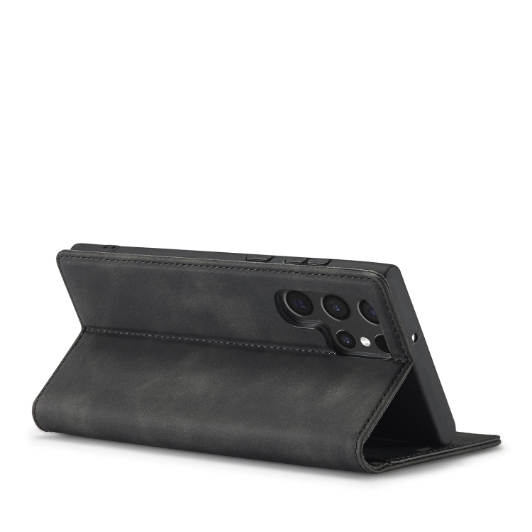 LC.IMEEKE Soft PU + TPU Magnetic Skin-friendly Feeling Leather Phone Case – Magnetic, Card Slot, Leather, For Samsung Galaxy S22 Ultra, For Samsung Galaxy S22