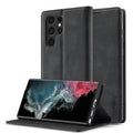 LC.IMEEKE Soft PU + TPU Magnetic Skin-friendly Feeling Leather Phone Case – Magnetic, Card Slot, Leather, For Samsung Galaxy S22 Ultra, For Samsung Galaxy S22 For Samsung Galaxy S22 Ultra Black