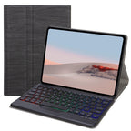SFGOS Tri-color Backlit Tree Texture Bluetooth Keyboard Leather Case, SFGOS Black + Black, SFGOS Black + White – Leather, Bluetooth