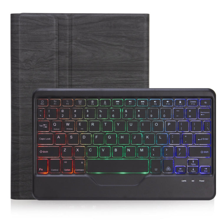 SFGOS Tri-color Backlit Tree Texture Bluetooth Keyboard Leather Case, SFGOS Black + Black, SFGOS Black + White – Leather, Bluetooth