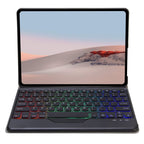 SFGOS Tri-color Backlit Tree Texture Bluetooth Keyboard Leather Case, SFGOS Black + Black, SFGOS Black + White – Leather, Bluetooth