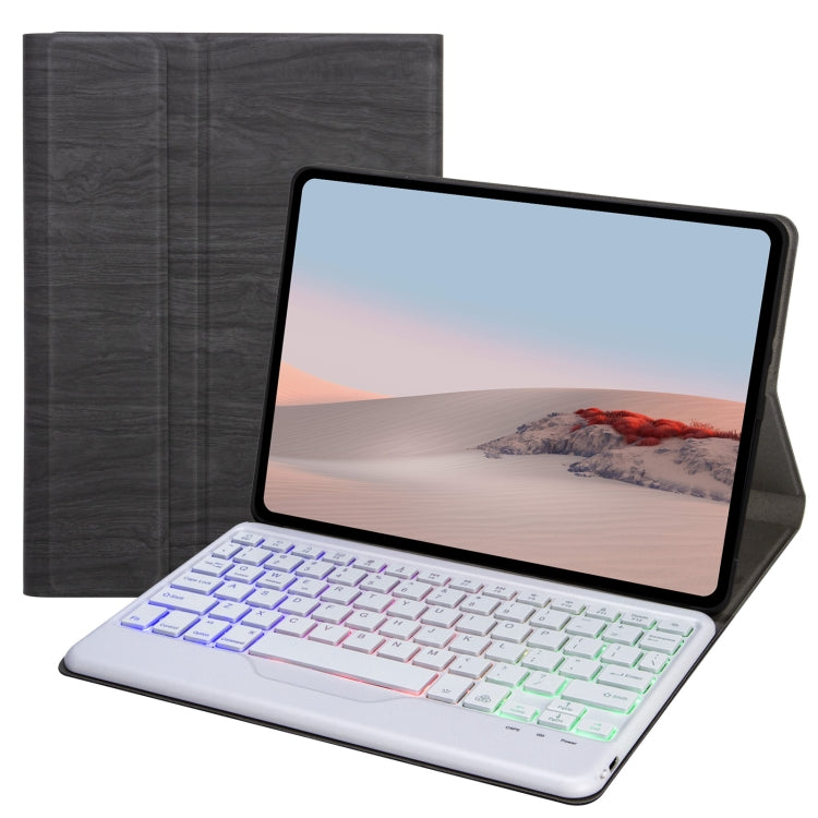 SFGOS Tri-color Backlit Tree Texture Bluetooth Keyboard Leather Case, SFGOS Black + Black, SFGOS Black + White – Leather, Bluetooth SFGOS Black + White Black + White