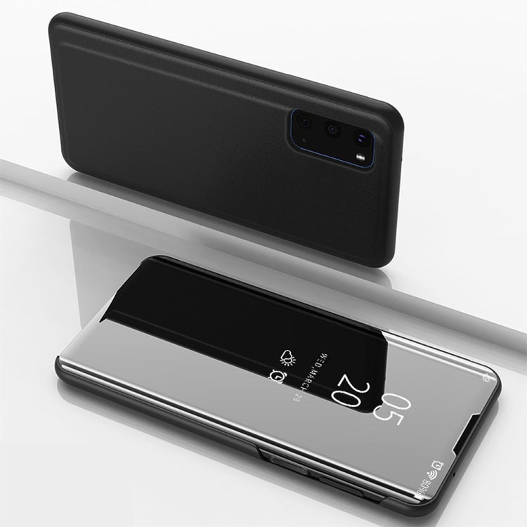Plated Mirror Horizontal Flip Leather Case with Holder – Flip, Leather, Electroplating, For Galaxy S20+, For Galaxy S20 Ultra, For Galaxy S20