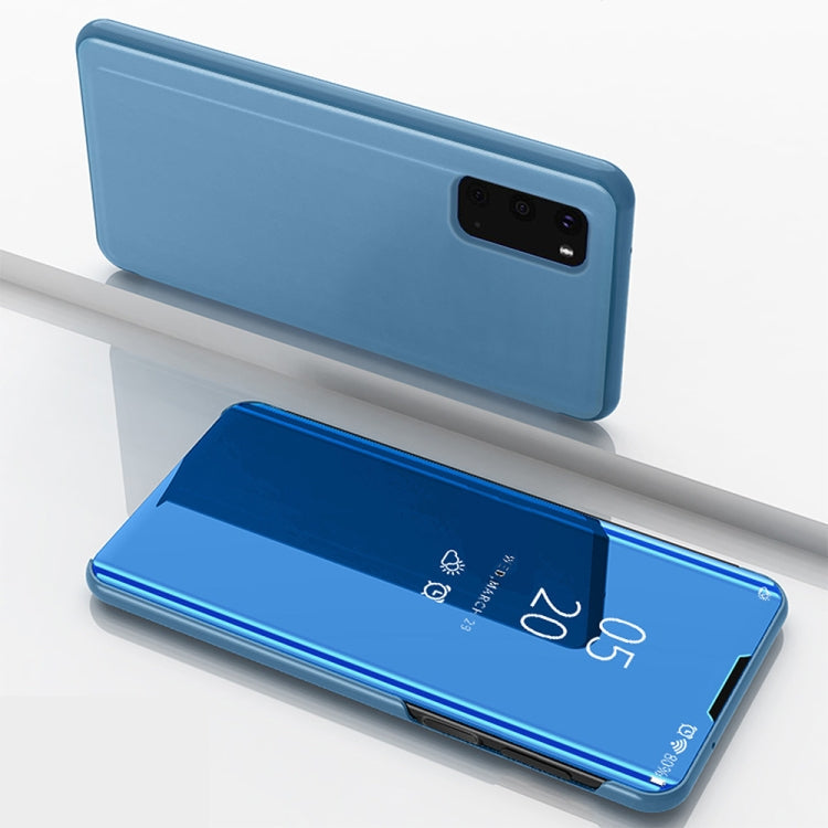 Plated Mirror Horizontal Flip Leather Case with Holder – Flip, Leather, Electroplating, For Galaxy S20+, For Galaxy S20 Ultra, For Galaxy S20