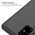 Plated Mirror Horizontal Flip Leather Case with Holder, For Galaxy S20+, For Galaxy S20 Ultra, For Galaxy S20