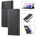 LC.IMEEKE Soft PU + TPU Magnetic Skin-friendly Feeling Leather Phone Case, For Samsung Galaxy S22+ 5G For Samsung Galaxy S22+ 5G Black