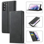 LC.IMEEKE Soft PU + TPU Magnetic Skin-friendly Feeling Leather Phone Case, For Samsung Galaxy S22+ 5G For Samsung Galaxy S22+ 5G Black