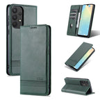 AZNS Magnetic Calf Texture Horizontal Flip Leather Phone Case, For Samsung Galaxy A33 5G, For Samsung Galaxy S22, For Samsung Galaxy S22+ For Samsung Galaxy A33 5G Dark Green