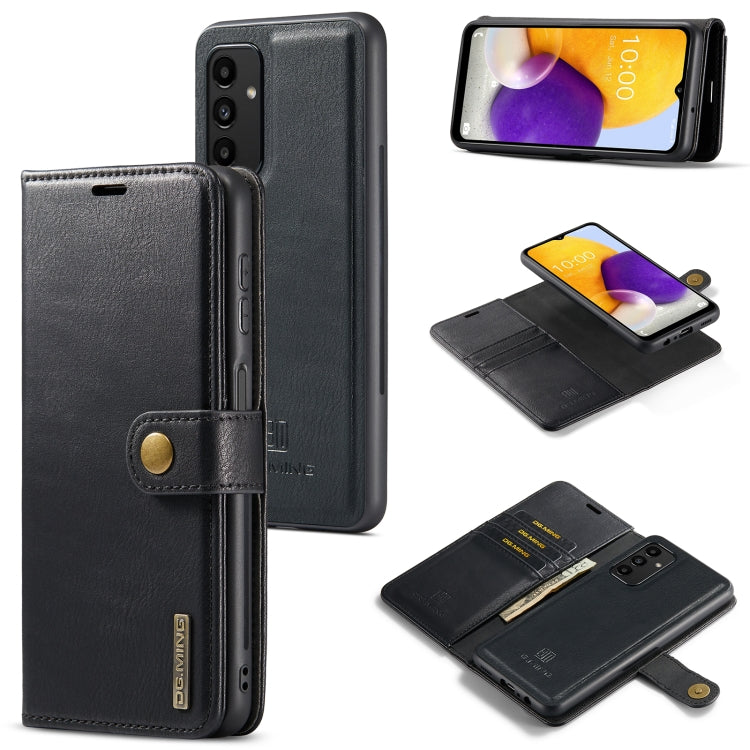 DG.MING Crazy Horse Texture Detachable Magnetic Leather Phone Case, For Samsung Galaxy A13 4G, For Samsung Galaxy A33 5G, For Samsung Galaxy A53 5G, For Samsung Galaxy A73 5G For Samsung Galaxy A13 4G Black