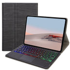 SFGO-AS Tree Texture Backlight Bluetooth Keyboard Leather Case with Touchpad, SFGO-AS – Leather, Bluetooth