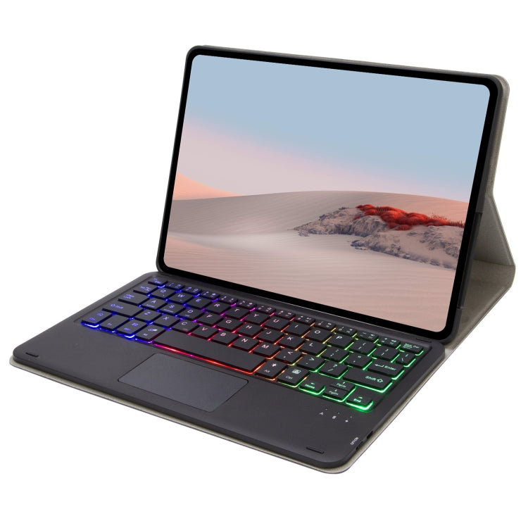 SFGO-AS Tree Texture Backlight Bluetooth Keyboard Leather Case with Touchpad, SFGO-AS – Leather, Bluetooth