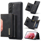 DG.MING M2 Series 3-Fold Multi Card Bag + Magnetic Back Cover Phone Case, For Samsung Galaxy S22 5G, For Samsung Galaxy S22+ 5G, For Samsung Galaxy S22 Ultra 5G For Samsung Galaxy S22 5G Black