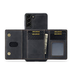 DG.MING M2 Series 3-Fold Multi Card Bag + Magnetic Back Cover Phone Case, For Samsung Galaxy S22 5G, For Samsung Galaxy S22+ 5G, For Samsung Galaxy S22 Ultra 5G