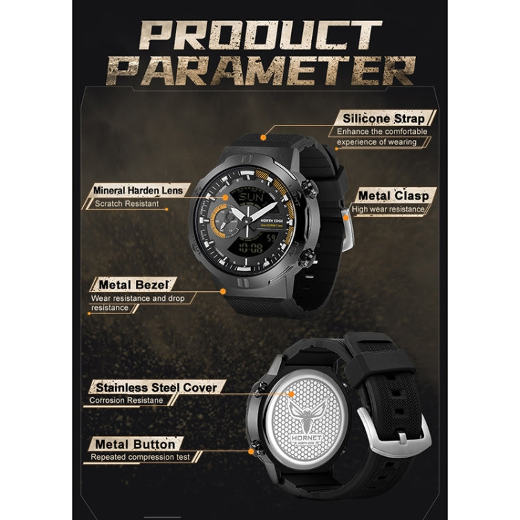 EDGE Sports Watch – HORNET Dual Digital Alarm Clock Timing Men Luminous Sports Watch, HORNET