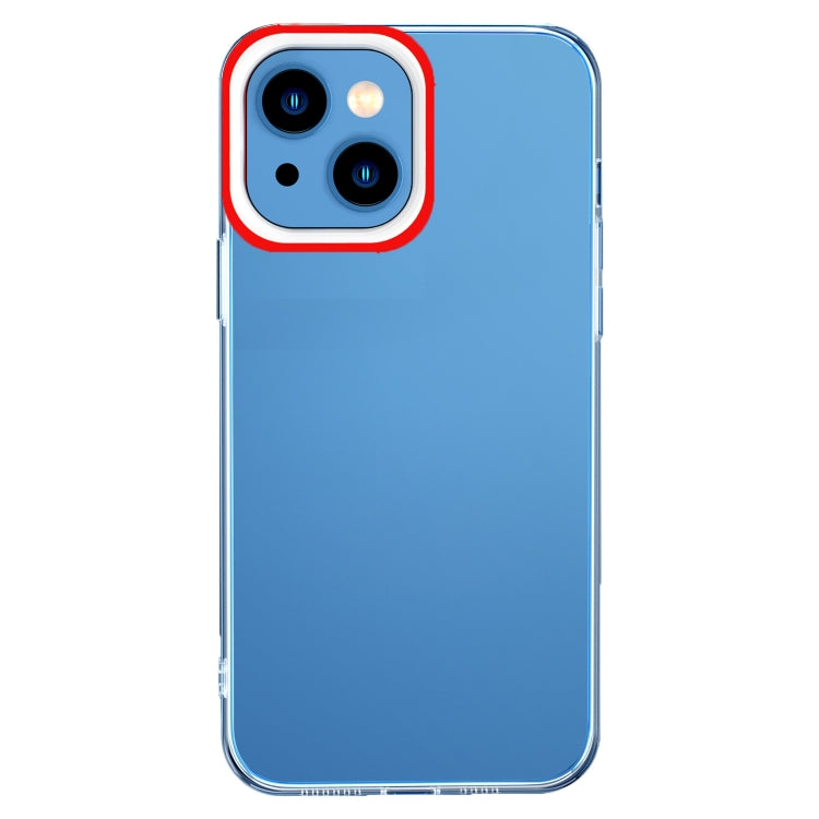 Case – Silicone, Transparent (iPhone 13 Pro Max) For iPhone 13 Red and White