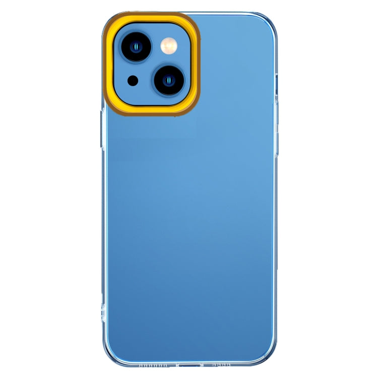Case – Silicone, Transparent (iPhone 13 Pro Max) For iPhone 13 Brown and Yellow
