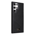 Fierre Shann Leather Texture Phone Back Cover Case, For Samsung Galaxy S22 Ultra 5G
