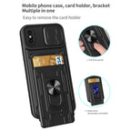 Sliding Camshield Card Phone Case, For iPhone X / XS, For iPhone XR,...