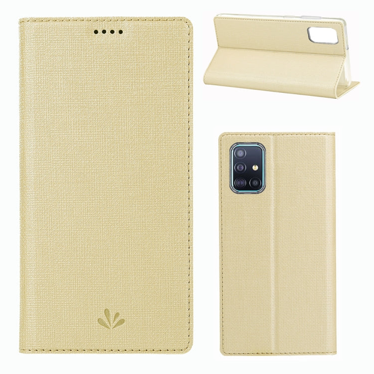 Magnet Horizontal Flip Shockproof TPU + PU Leather Protective Case Card Slot & Holder – Shockproof, Card Slot, Flip, For Asus ROG Phone II (ZS660KL), For Huawei Honor 9X & Honor 9X PremiumFingerprint Hole, For Huawei Honor 9X Pro & Honor 9X & Y9s For Galaxy A51 Champaign Gold