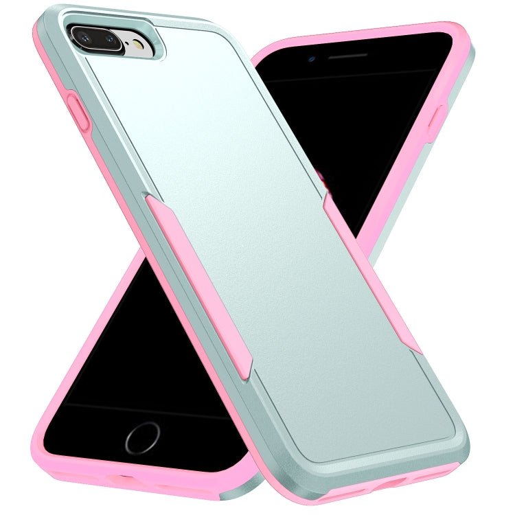 Armor Heavy Duty PC + TPU Phone Case, For iPhone SE 2022 / SE 2020 / 8... For iPhone 8 Plus 7 Plus Green Pink