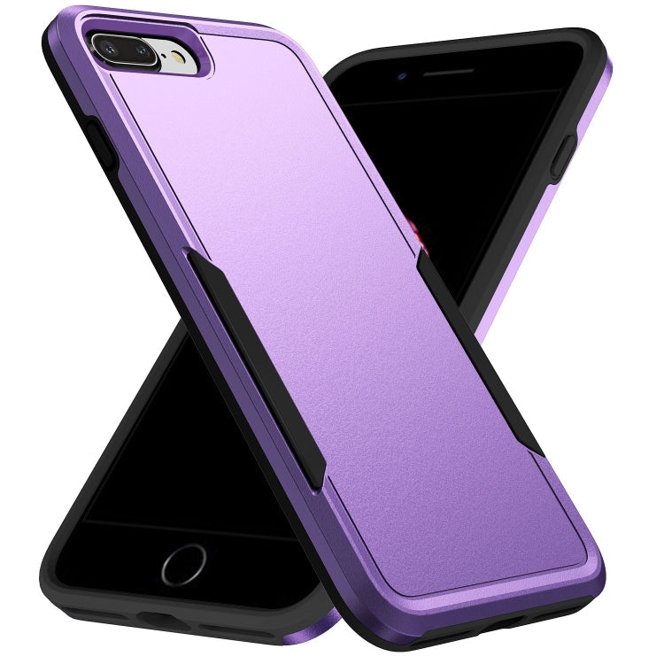 Armor Heavy Duty PC + TPU Phone Case, For iPhone SE 2022 / SE 2020 / 8... For iPhone 8 Plus 7 Plus Purple Black