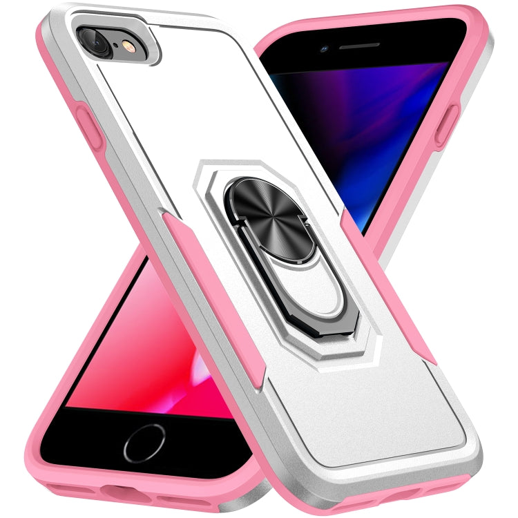 Armor Heavy Duty PC + TPU Holder Phone Case, For iPhone SE 2022 / SE... For iPhone SE 2022 SE 2020 8 7 White