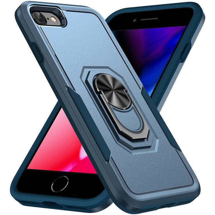 Armor Heavy Duty PC + TPU Holder Phone Case, For iPhone SE 2022 / SE... For iPhone SE 2022 SE 2020 8 7 Blue
