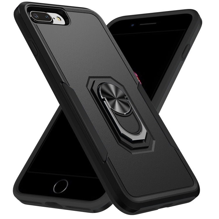Armor Heavy Duty PC + TPU Holder Phone Case, For iPhone SE 2022 / SE... For iPhone 8 Plus 7 Plus Black