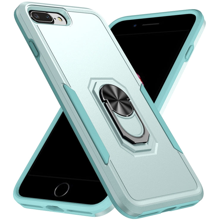 Armor Heavy Duty PC + TPU Holder Phone Case, For iPhone SE 2022 / SE... For iPhone 8 Plus 7 Plus Green
