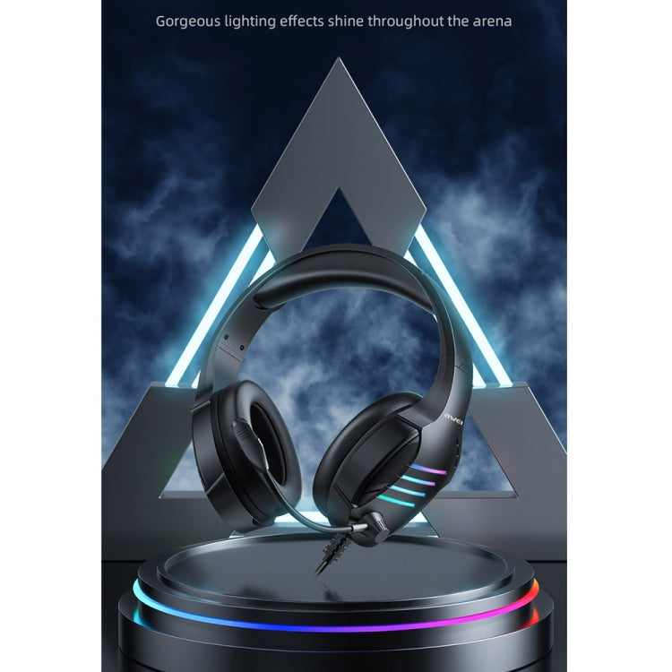 awei GM-5 USB + 3.5mm Ambient Light Gaming Wired Headset with Microphone, GM-5 – TPU