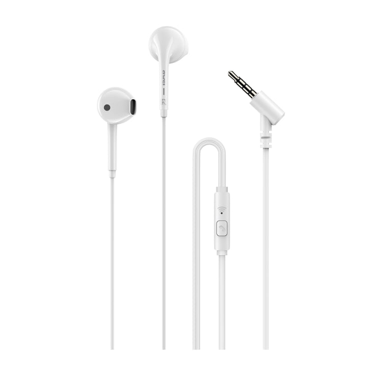 awei PC-7 Mini Stereo Semi In-ear Wired Earphone, PC-7(Black), PC-7(White) – Durable Build, Easy to Use PC-7(White) White
