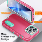 3 in 1 Rugged Holder Phone Case, For iPhone 13 Pro Max, For iPhone 12 /...