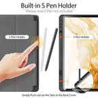 DUX DUCIS Domo Series Magnetic PU Leather Tablet Case, For Samsung Galaxy Tab S8 / Galaxy Tab S7