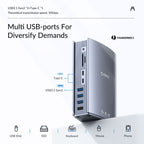 ORICO TB3-S3 Thunderbolt 3 Docking Station, TB3-S3 – Aluminum Alloy, TPU