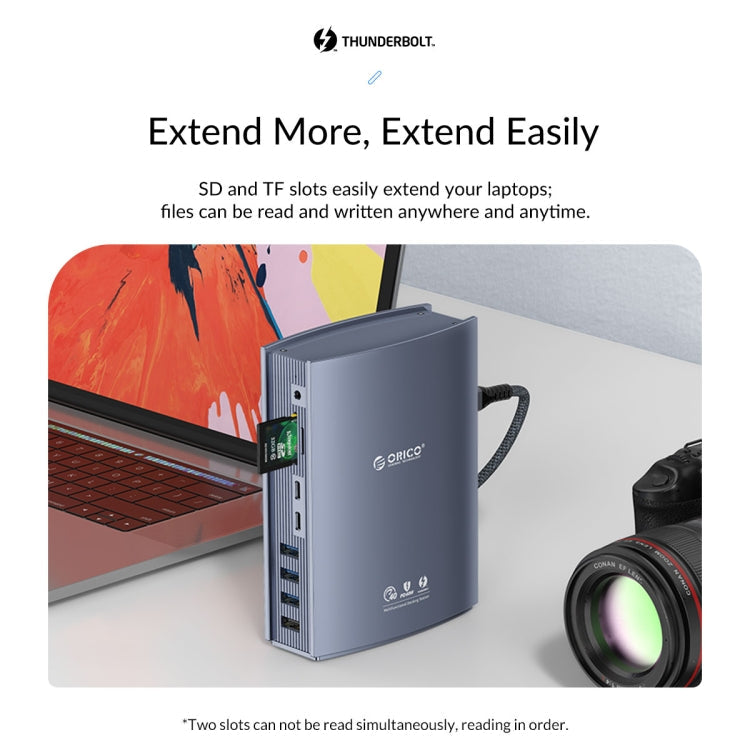 ORICO TB3-S3 Thunderbolt 3 Docking Station, TB3-S3 – Aluminum Alloy, TPU