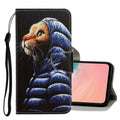 3D Colored Drawing Horizontal Flip PU Leather Case with Holder & Card Slots & Wallet, For Galaxy A71 For Galaxy A71 Down Jacket Cat
