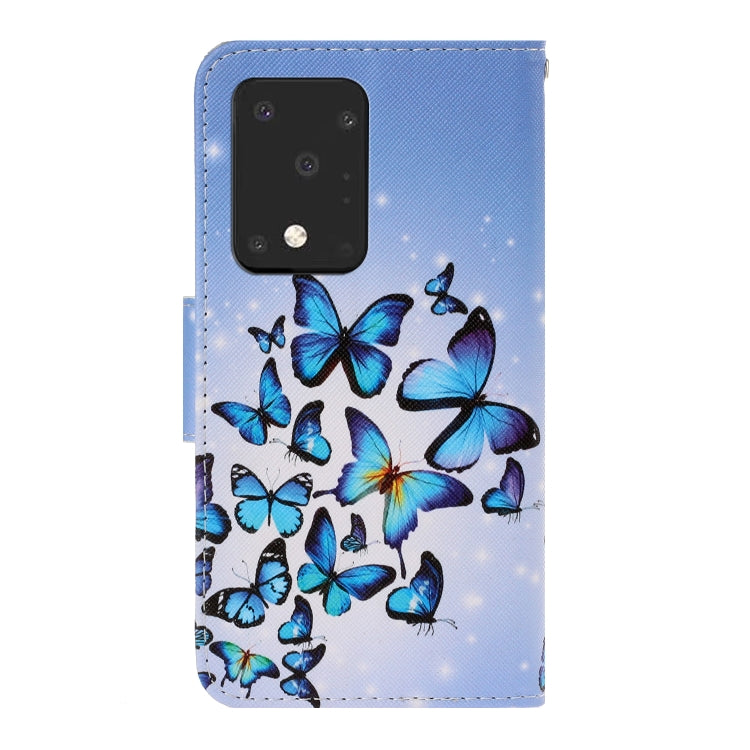 3D Colored Drawing Horizontal Flip PU Leather Case with Holder & Card Slots & Wallet, For Galaxy S20 Ultra