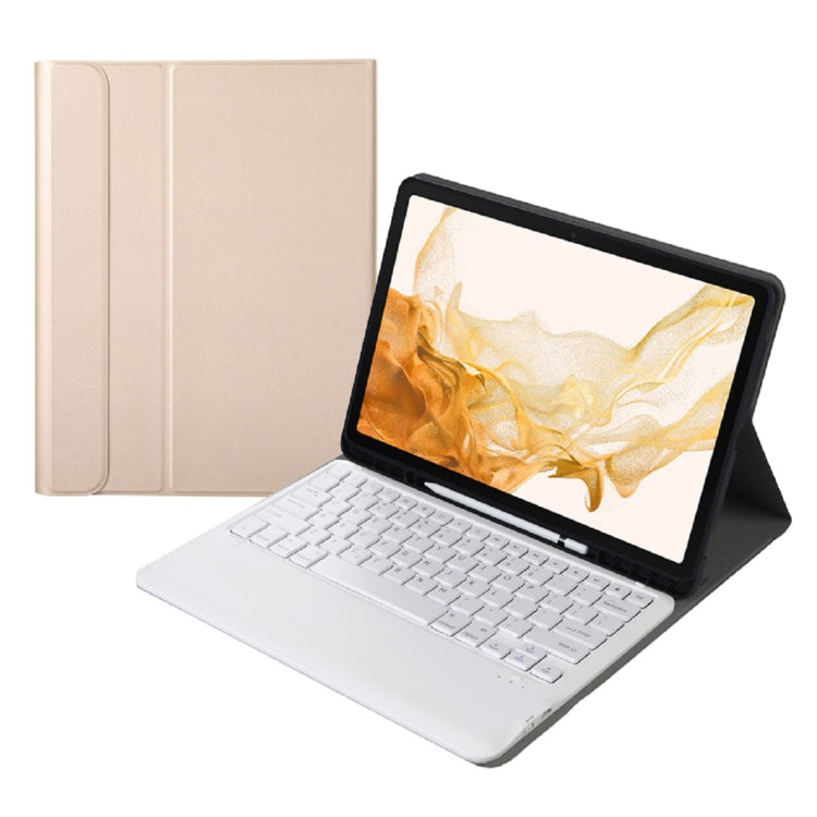 A800B Split Bluetooth Keyboard Leather Case with Holder & Pen Slot, A800B – Leather, Bluetooth A800B Gold