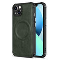 Phone Case – Leather, Magnetic (iPhone 13 mini) #4 For iPhone 13 mini Dark Green