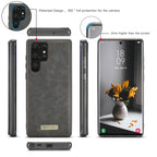 CaseMe-007 Detachable Multifunctional Leather Phone Case, For Samsung Galaxy S22 Ultra 5G