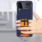 For Samsung Galaxy Z Flip4 Wrist Strap Skin Feel Frosted PC Phone Case, For Samsung Galaxy Z Flip4