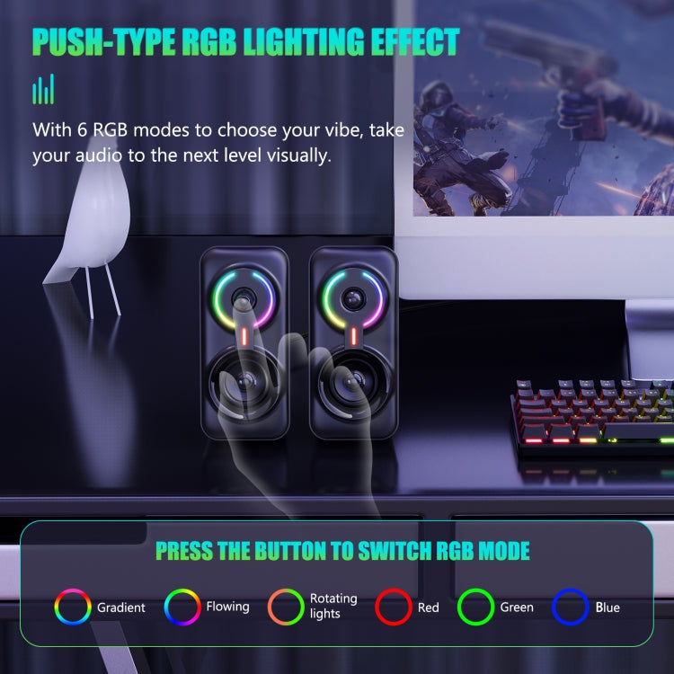ONIKUMA L6 RGB Lighting Computer Audio with Bluetooth Function, L6 – Bluetooth, TPU