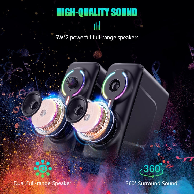 ONIKUMA L6 RGB Lighting Computer Audio with Bluetooth Function, L6 – Bluetooth, TPU