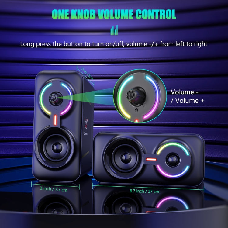 ONIKUMA L6 RGB Lighting Computer Audio with Bluetooth Function, L6 – Bluetooth, TPU